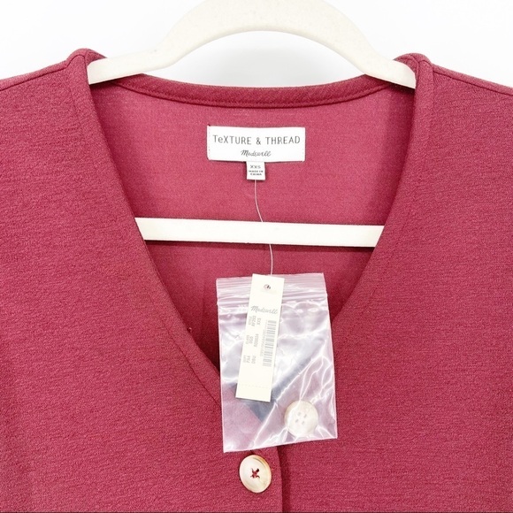 NWT Madewell Texture & Thread Crepe Balloon-sleeve Dress - Picture 5 of 5